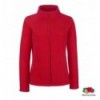 Толстовка Fruit of the Loom Lady-Fit Full Zip Fleece S, красная