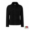 Толстовка Fruit of the Loom Lady-Fit Full Zip Fleece S, черная