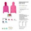 Толстовка Fruit of the Loom Lady-Fit Premium Sweat Jacket M, красная