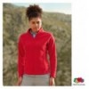 Толстовка Fruit of the Loom Lady-Fit Full Zip Fleece L, красная