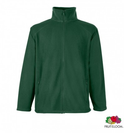 Толстовка Fruit of the Loom Full Zip Fleece L , темно-зеленая