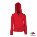 Толстовка Fruit of the Loom Lady-Fit Premium Sweat Jacket XS, красная