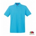 Теніска Fruit of the Loom Premium Polo XL, блакитна