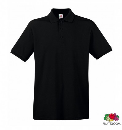 Тенниска Fruit of the Loom Premium Polo L, черная