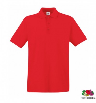 Теніска Fruit of the Loom Premium Polo M, червона