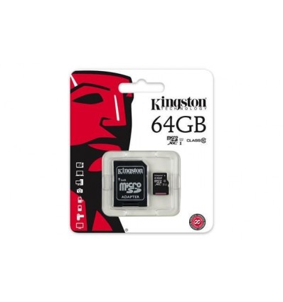 Карта пам'яті Kingston microSDCХ 64GB Class 10 + SD адаптер