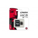 Карта памяти Kingston microSDCХ 64GB Class 10 + SD адаптер