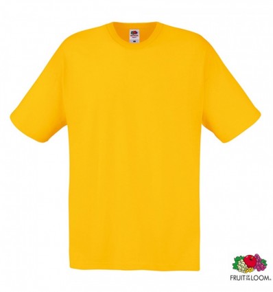 Футболка Fruit of the Loom Original T, XL ярко-желтая