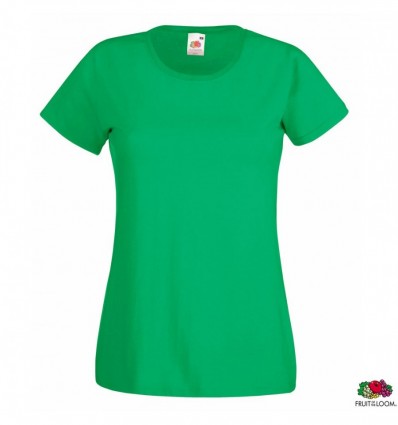 Футболка Fruit of the Loom Lady-Fit Valueweight-T, XS , зеленая