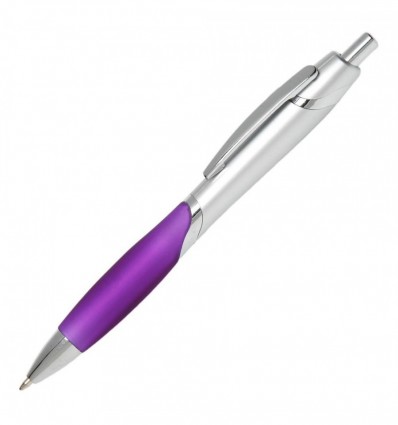 Ручка кулькова пластикова, фіолетова