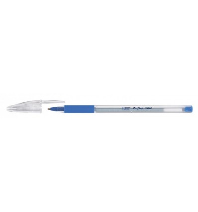 Шариковая ручка BIC Cristal Grip синяя 0.4мм
