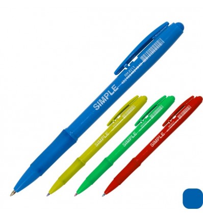 Шариковая ручка BUROMAX SIMPLE JOBMAX автоматическая 0.7мм синяя