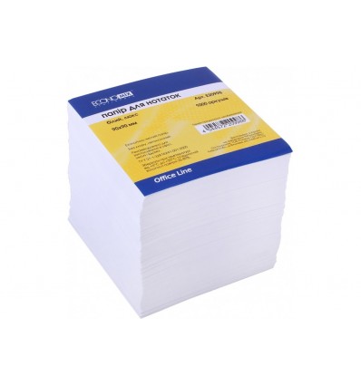Папір для нотаток білий Economix E20998, 90х90 мм, 1000 арк, непроклеєний