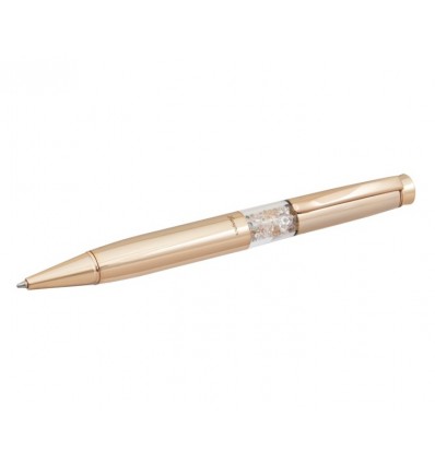 Ручка шариковая Luxury с кристаллами, золото, в подарочном футляре LS.402017-23
