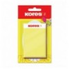 Стикеры Kores K48186 75х50мм 50л желтый полупрозрачный