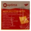 Стикеры Optima O25513-06 75x75мм 100л оранжевый неон