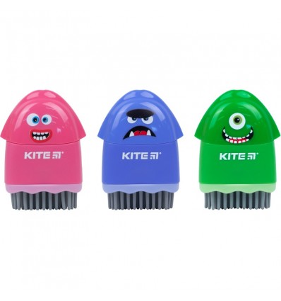 Точилка для карандашей Kite K21-365 Faces с контейнером и ластиком