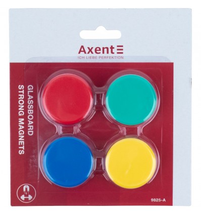 Набор усиленных магнитов Axent 9825-A для стеклянных досок 30мм 4шт