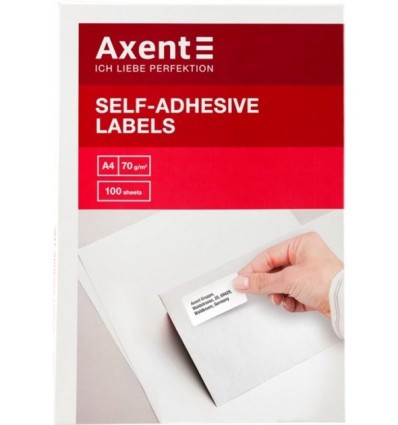 Этикетки Axent 2461-A А4 самоклеящиеся универсальные