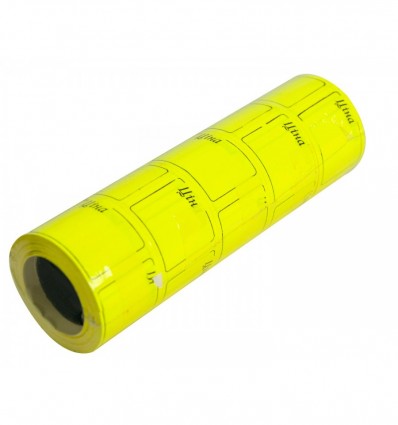 Ценники 36х29мм (166шт 6м) прямоугольные для ручного наклеивания желтые (ЦН.П.F.ж)