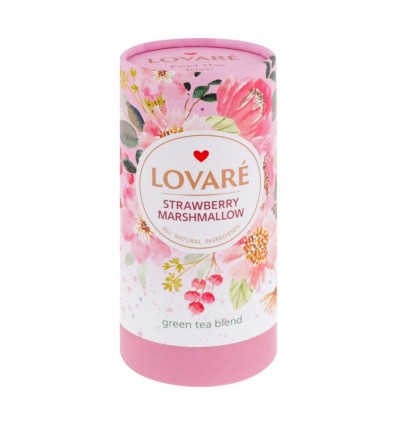 Чай Lovare Strawberry marshmallow зеленый байховый лист 80г