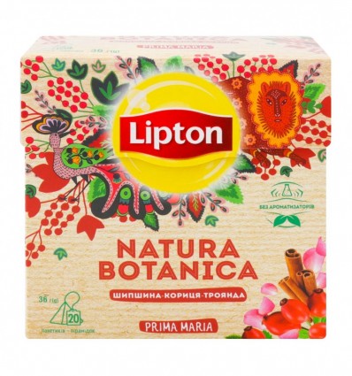 Смесь Lipton Natura Botanica Шиповник-Корица-Роза 1.8г*20шт (4823084202599)