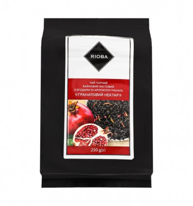 Чай Rioba Гранатовий нектар чорний байховий з ягодами 250г (4820198879945)