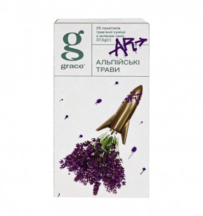 Чай Grace Alpine Herbs зелений байховий з травами 25х1.5г