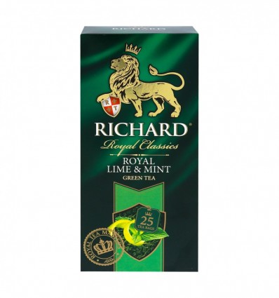Чай Richard Royal Classics Lime&Mint зелений байховий 2г*25шт (4823063701761)