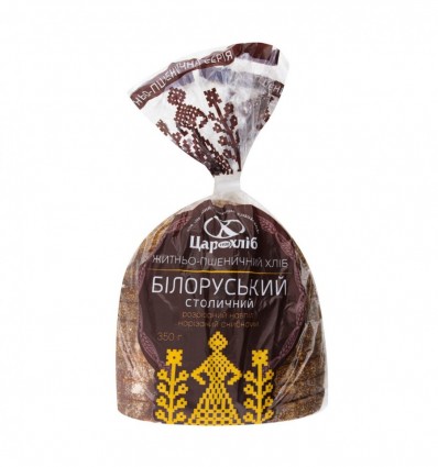 Хлеб Цар хліб Белорусский Столичный ржано-пшеничный 350г (4820159022120)