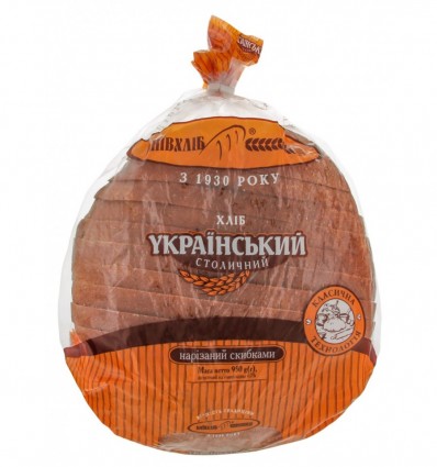 Хлеб Київхліб Украинский нарезной столичный 950г (4820136400620)
