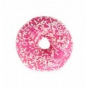 Пончик в рожевій глазурі з білими краплинками 55г (9869005678079)