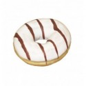 Пончик у білій глазурі з шоколадно-горіховою начинкою 68г (9869005678093)