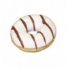 Пончик в белой глазури с шоколадно-ореховой начинкою 68г (9869005678093)