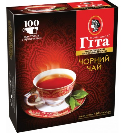 Чай Принцеса Гіта Чорний 1,8гр х 100 пакетиків