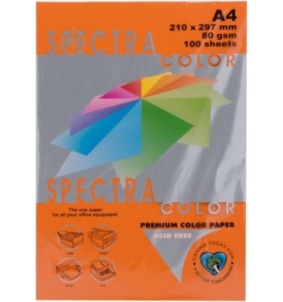 Кольоровий папір Spectra Color Saffron 240 помаранчевий А4 80г/м² 100арк (16.1790)