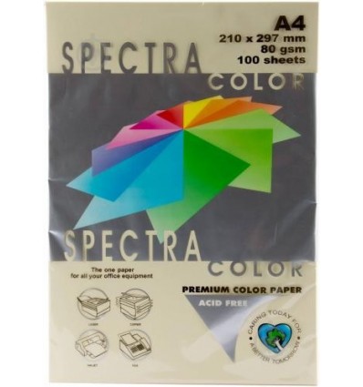 Кольоровий папір Spectra Color Ivory 100 слонова кістка А4 80г/м² 100арк (16.1777)