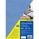 Обложка для переплета, А4, картон 250г/м2, фактура "под кожу", синяя, по 50 шт. в упаковке
