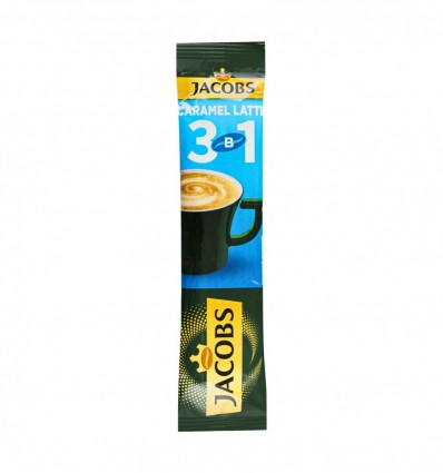 Кава Jacobs 3в1 Caramel Latte розчинна 24шт 295,2г (4820206290588)