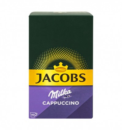 Кава Jacobs Milka Cappuccino розчинна 10шт 180г (8711000681633)