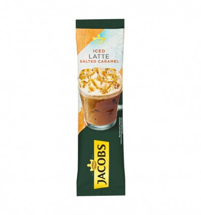 Кава Jacobs Iced Latte Salted Caramel розчинна 10шт 213г (8714599107423)