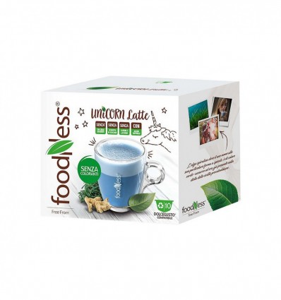 Кофе FoodNess Dolce Gusto Unicorn Latte со спирулиной 10 капсул 120г (8031848007335)