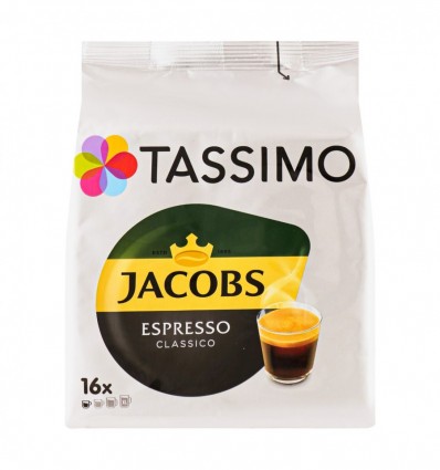 Кофе Jacobs Tassimo Espresso Classico 16 капсул 118,4г (8711000500552)