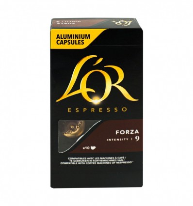 Кава L`OR Espresso Forza 10 капсул 52г (8711000357934)