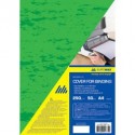 Обкладинка для палітурки, А4, картон 250г/м2, фактура "під шкіру", зелена, по 50 шт. в упаковці