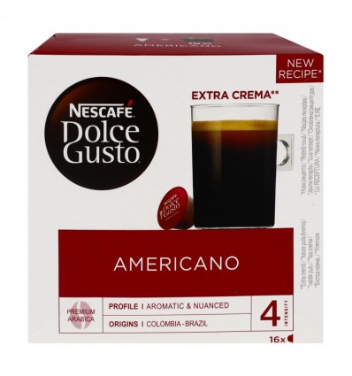 Кава Nescafe Dolce Gusto Americano 16 капсул 128г (7613287162663)