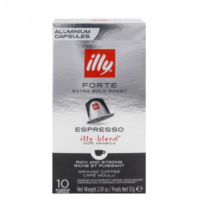 Кава ILLY Forte Espresso 10 капсул 57г сумісні з Nespresso (8003753158587)