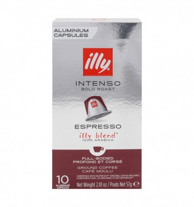Кофе ILLY Intenso Espresso 10 капсул 57г совместимы с Nespresso (8003753158648)
