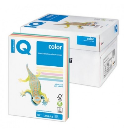 Цветная бумага IQ RB01 ассорти А4 80г/м² 250л (A4.80.IQ.RB01.250)