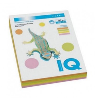 Кольоровий папір IQ RB04 асорті А4 80г/м² 200арк (A4.80.IQ.RB04.200)